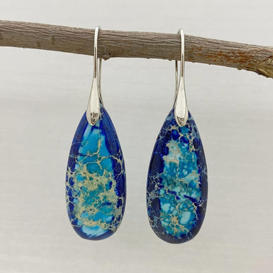 Serenity Gemstone Drop Earrings