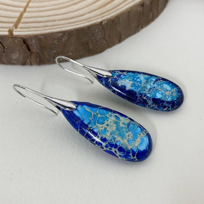 Serenity Gemstone Drop Earrings