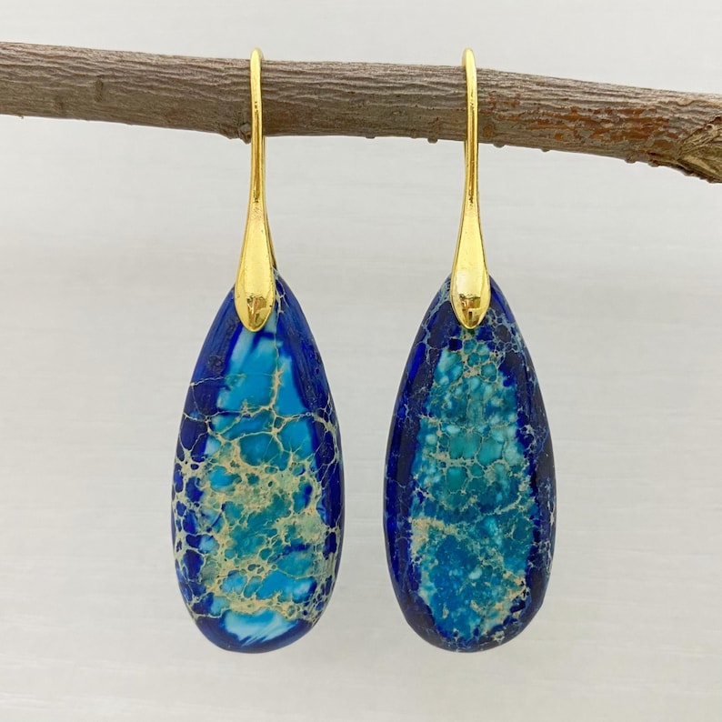 Serenity Gemstone Drop Earrings