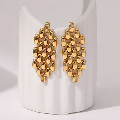 Vintage Gold Chain Drop Earrings