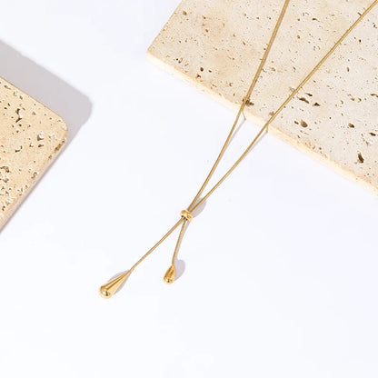 18K Gold-Plated Water Drop Pendant Necklace